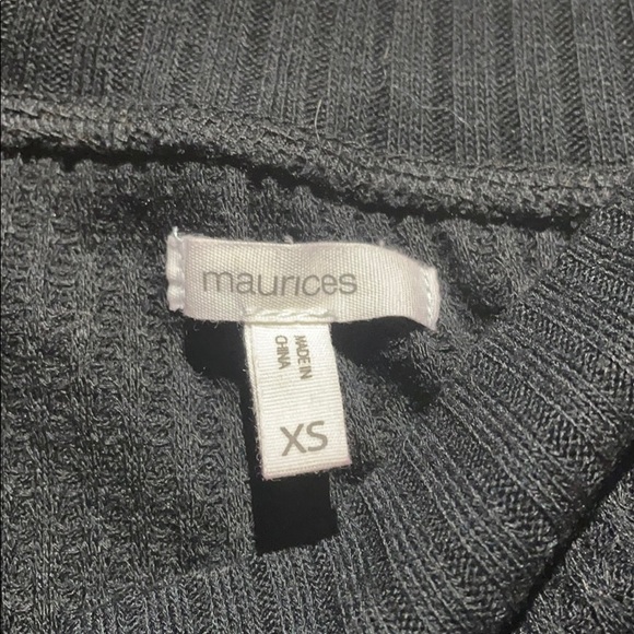 Women's Maurices Black Waffle Long Sleeve Sz XS - Picture 5 of 6